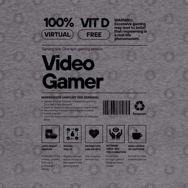 Video gamer label 2 by merchbykaez